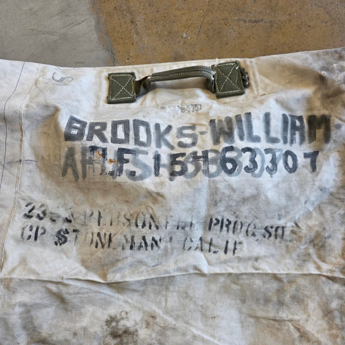 William Brooks Military Fabric Duffel Bag