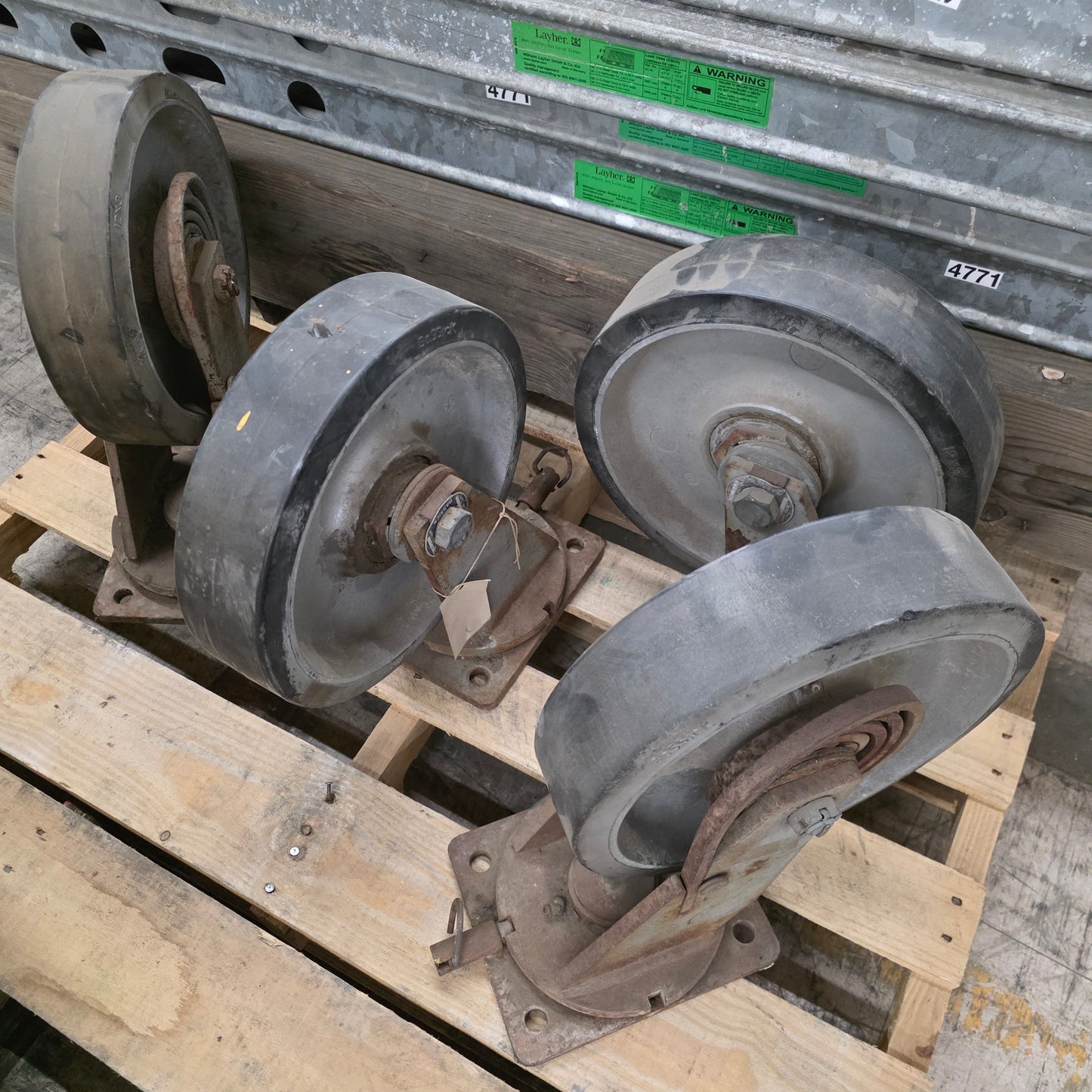 4 Large Industrial Wheels