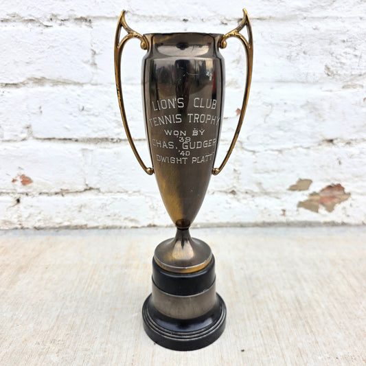 Antique Trophy - "1939-1940 Lion's Club Tennis Trophy"