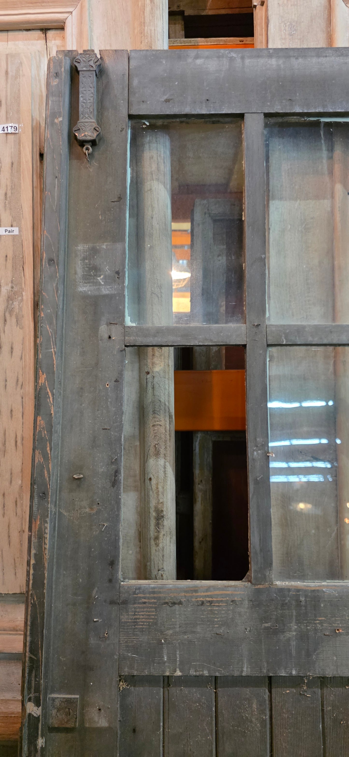 Single Stripped Barn/Carriage Door with "X" Bottom Panel