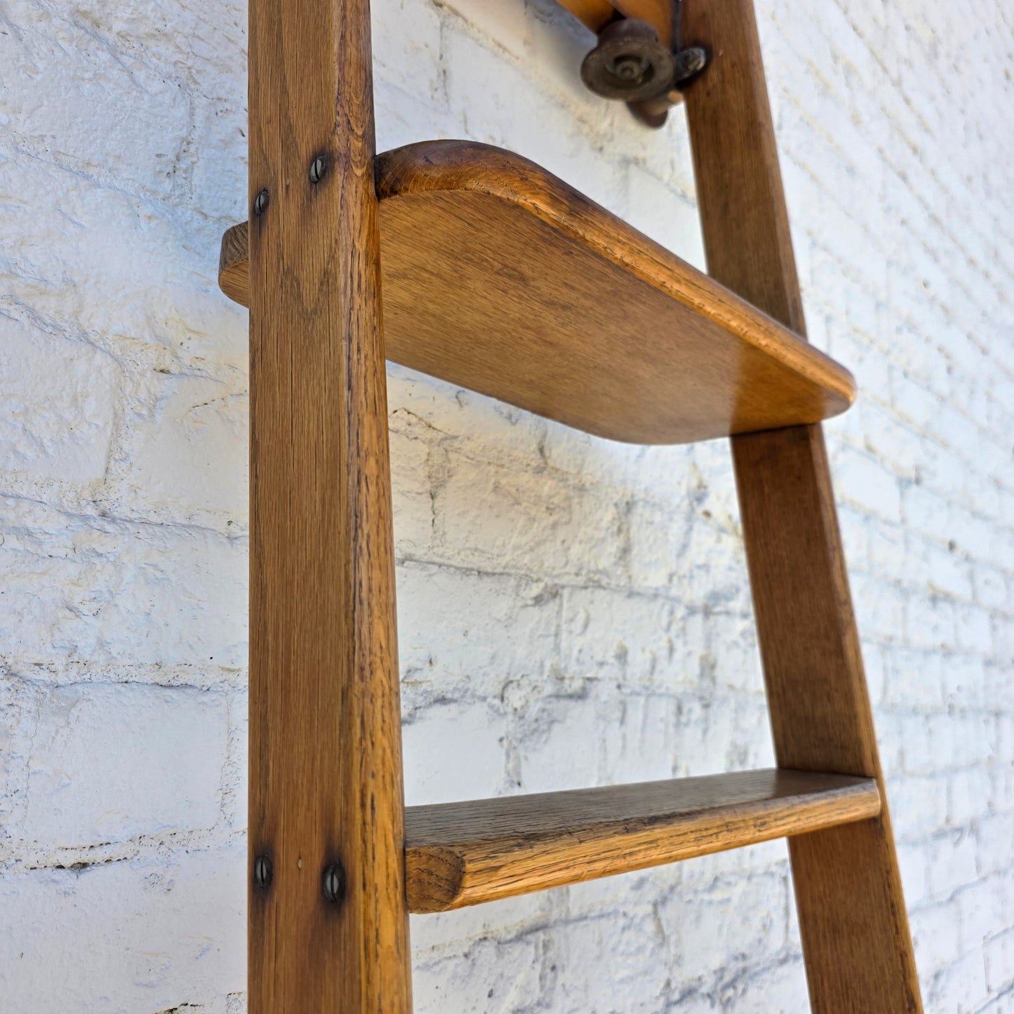 Antique Rolling Library Ladder