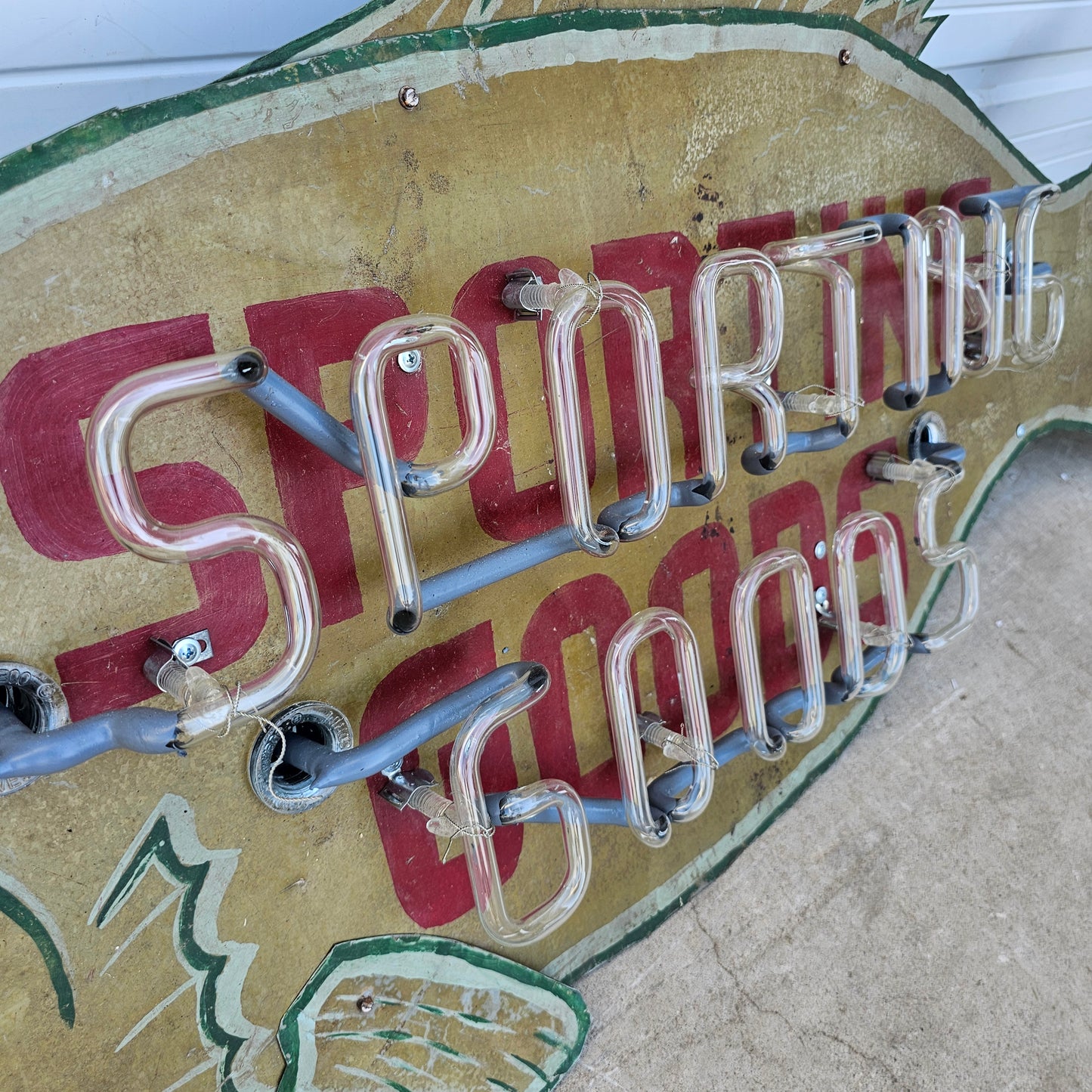 “Sporting Goods” Neon Fish Sign