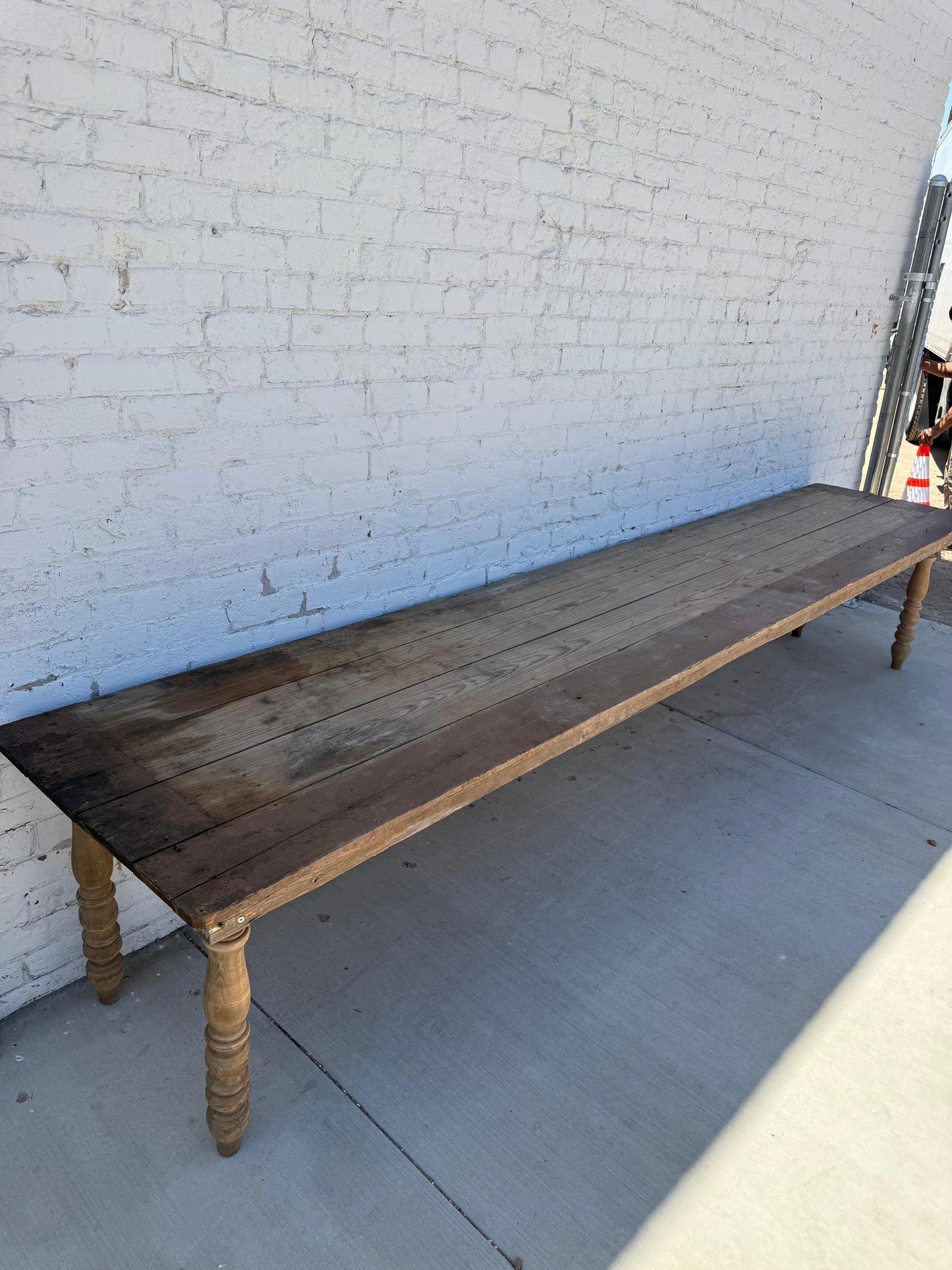 Pine Turned Leg Farm Dining Table