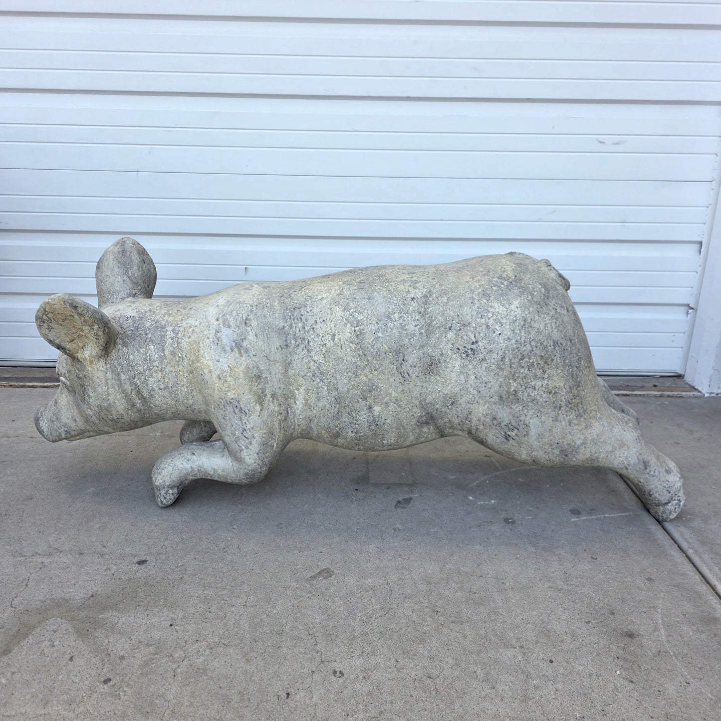 Large Standing Plaster Pig