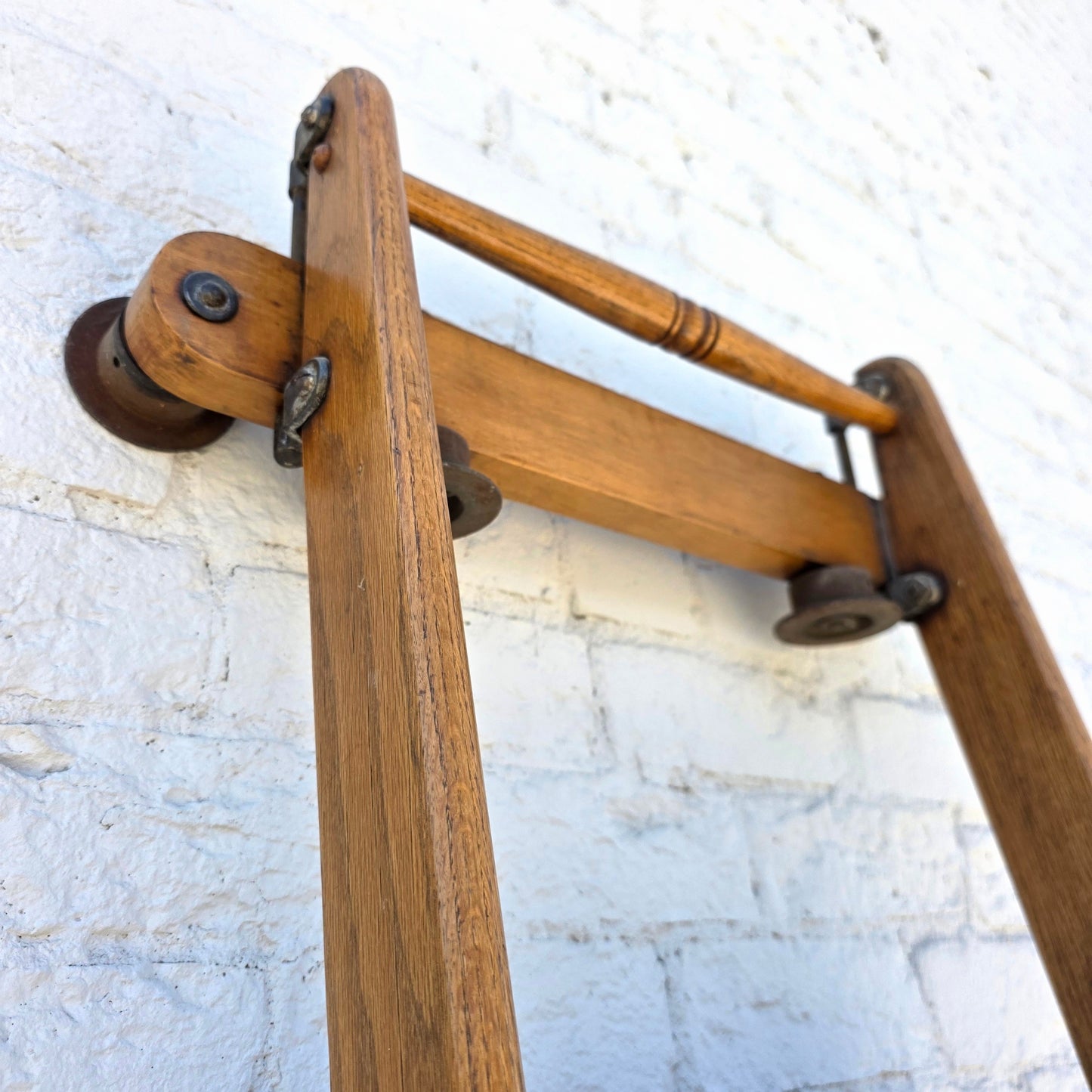 Antique Rolling Library Ladder