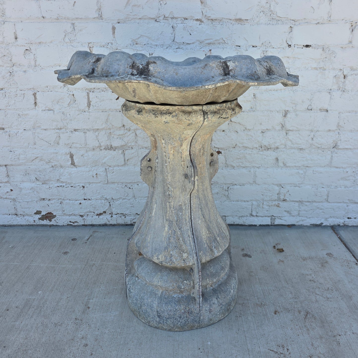Galvanized Garden Bird Bath