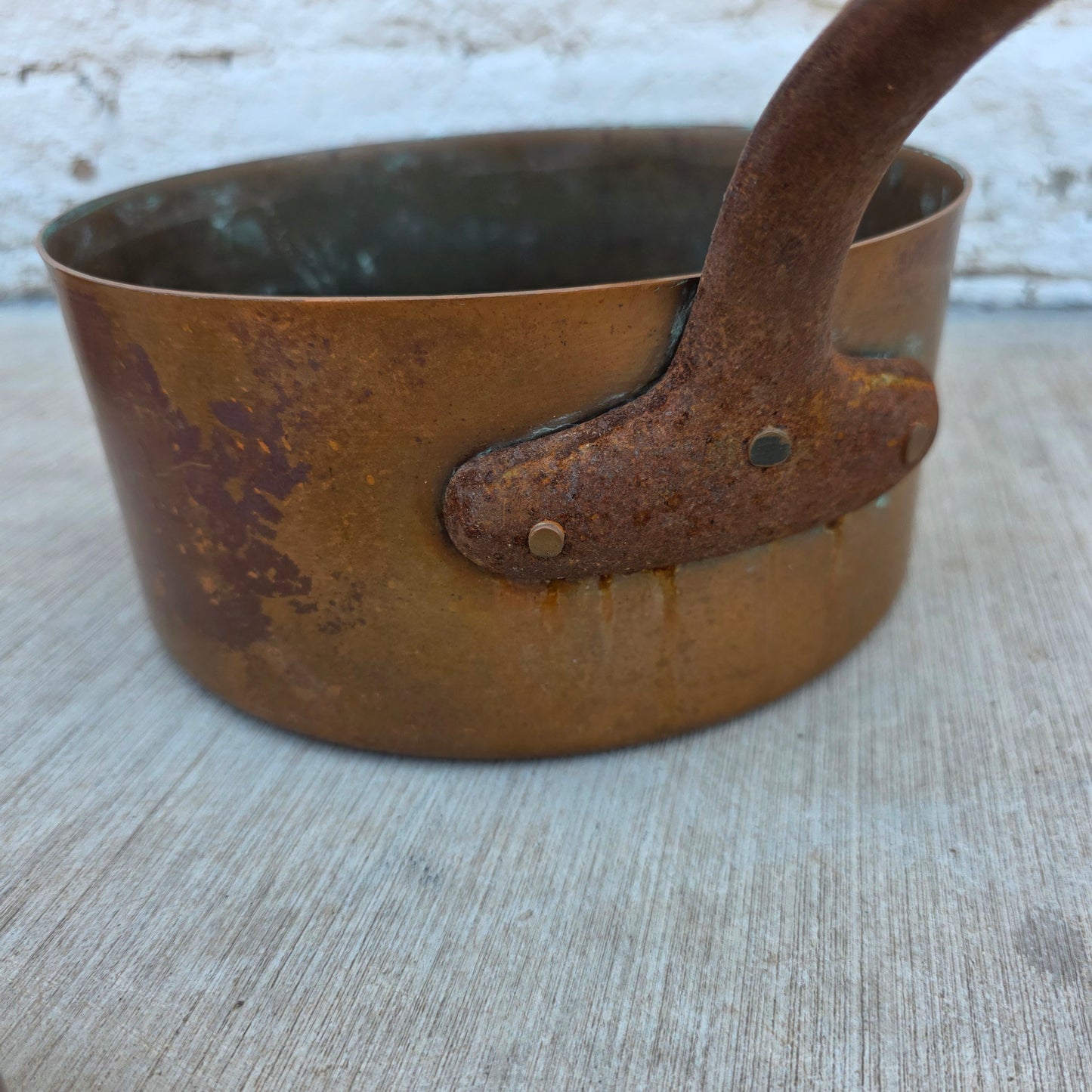 Set of 7 Graduating French Copper Pots