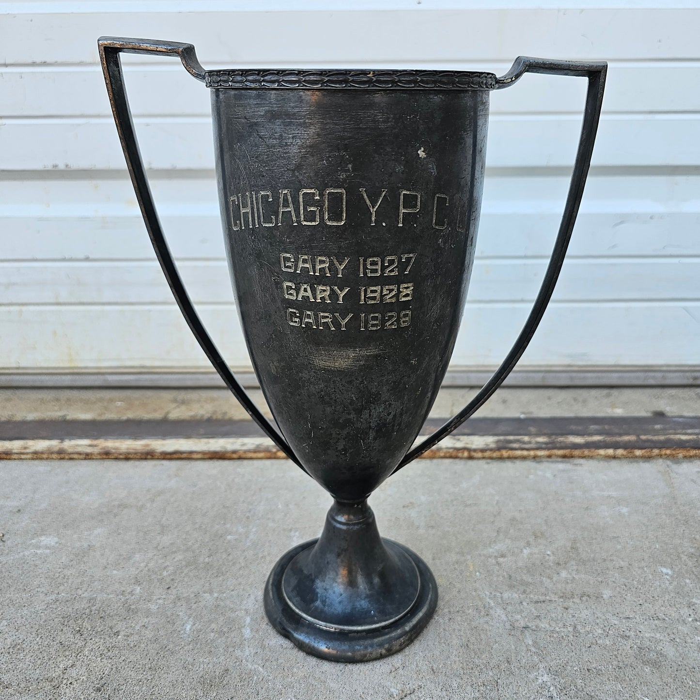 Antique Trophy "Chicago Y.P.C.U. 1927-1929"