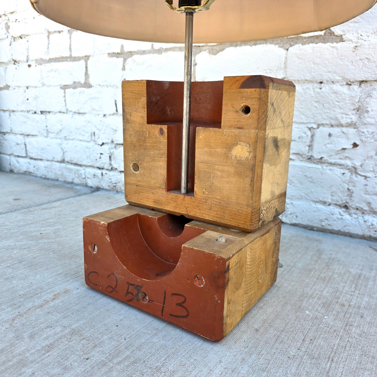 Repurposed Vintage Foundry Mold Lamp