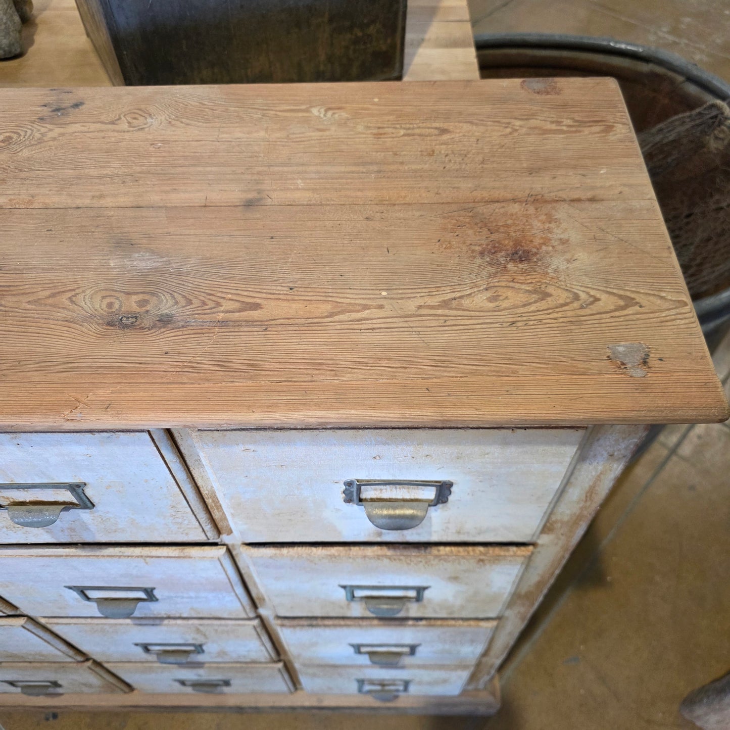 Wood File/Apothecary Cabinet w/48 Drawers