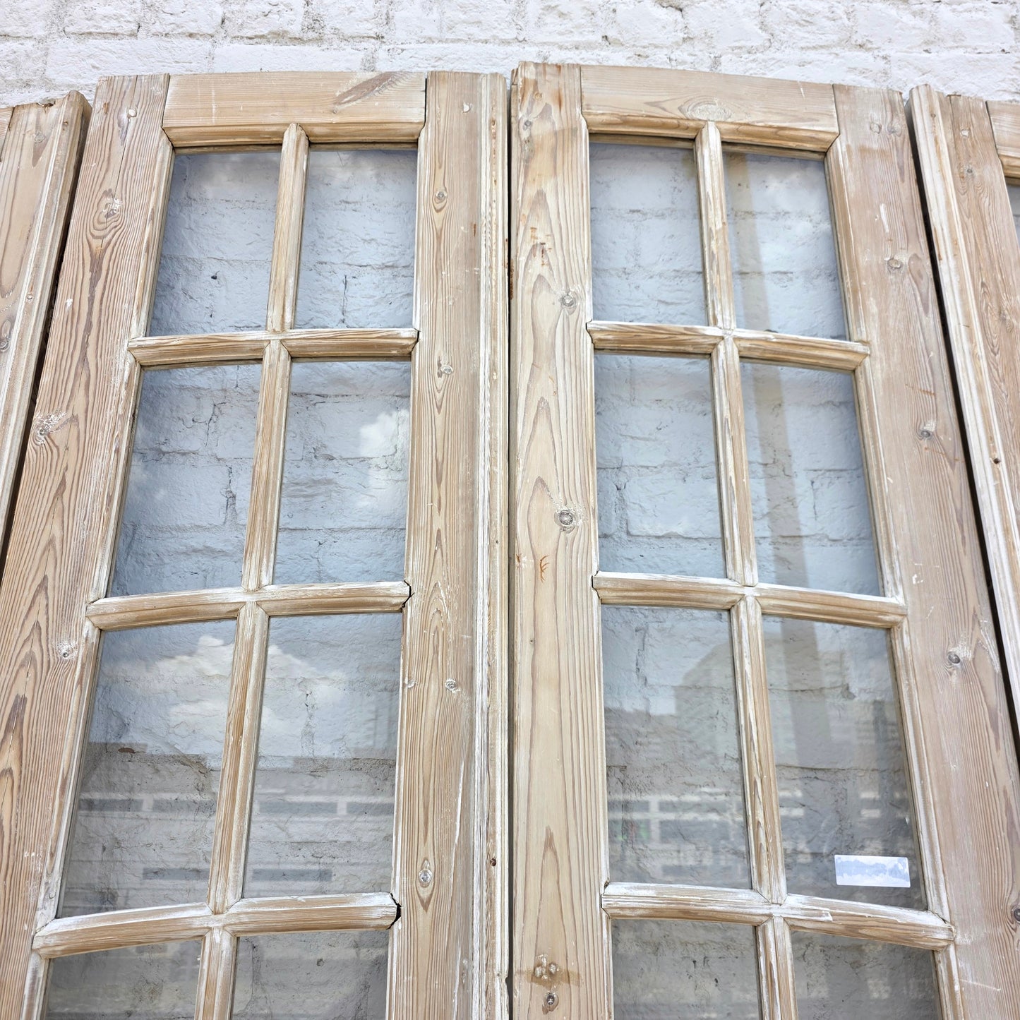 Set of 4 Washed Arched Doors w/48 Lites