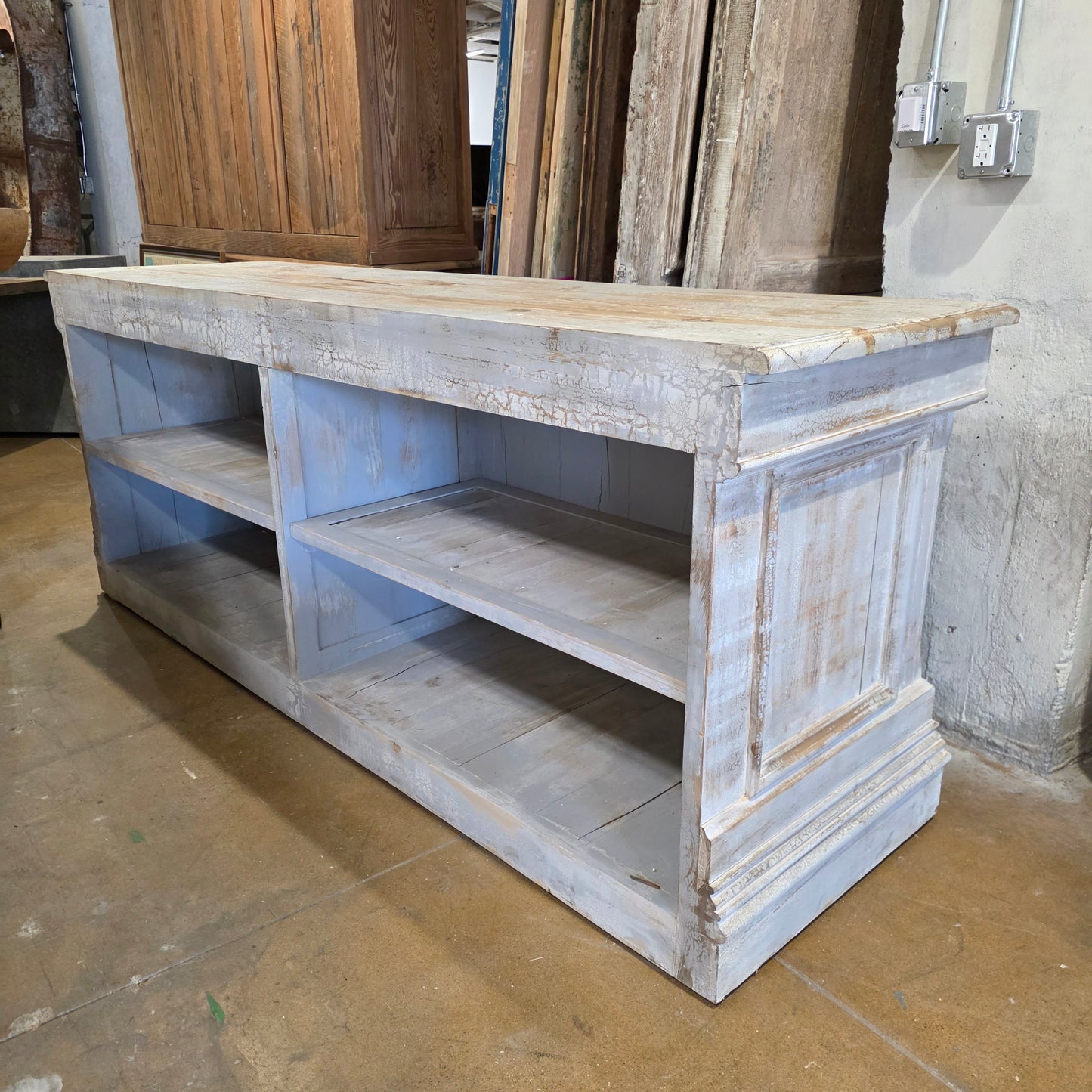 Distressed Painted Store Counter