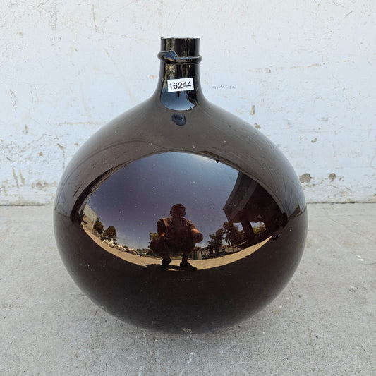 French Amber Glass Demijohn