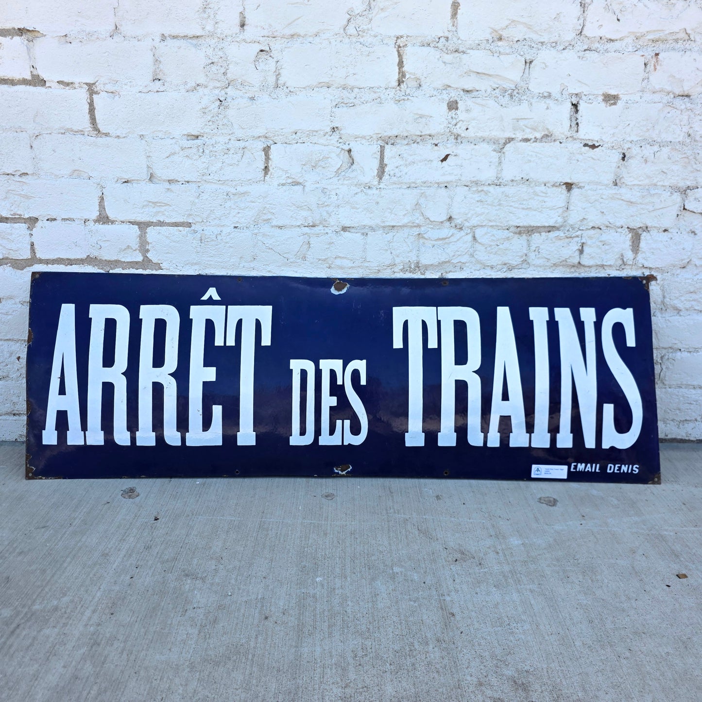 Porcelain Arret Des Trans Convex Sign
