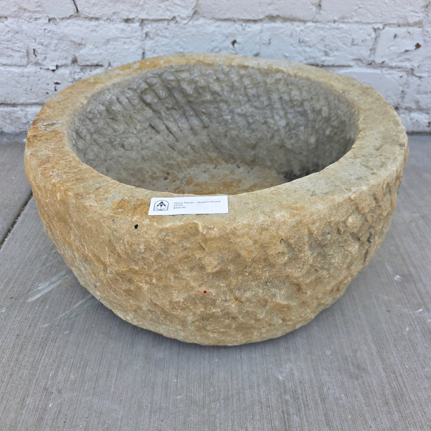 Medium Round Stone Sink/Planter