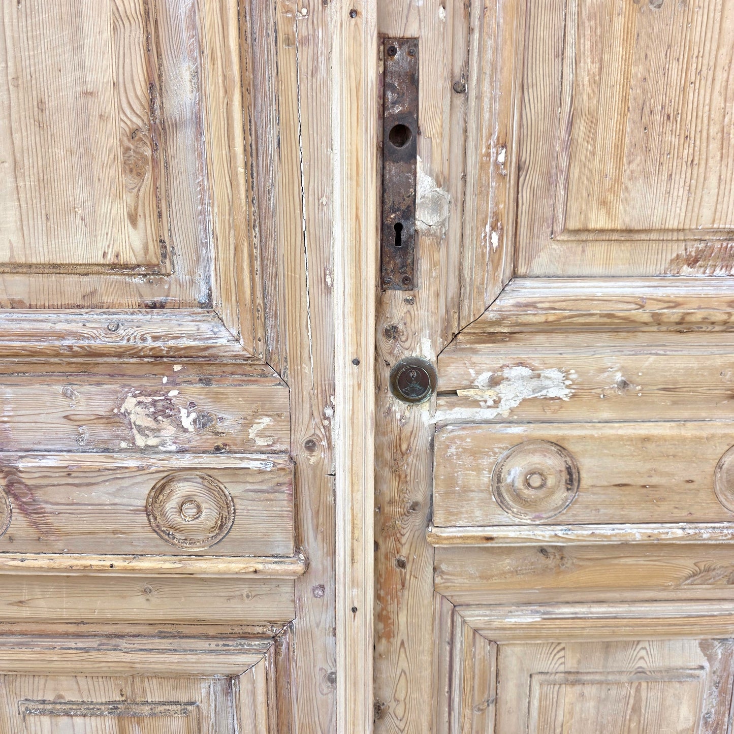 Pair of Washed Antique 2-Panel Doors