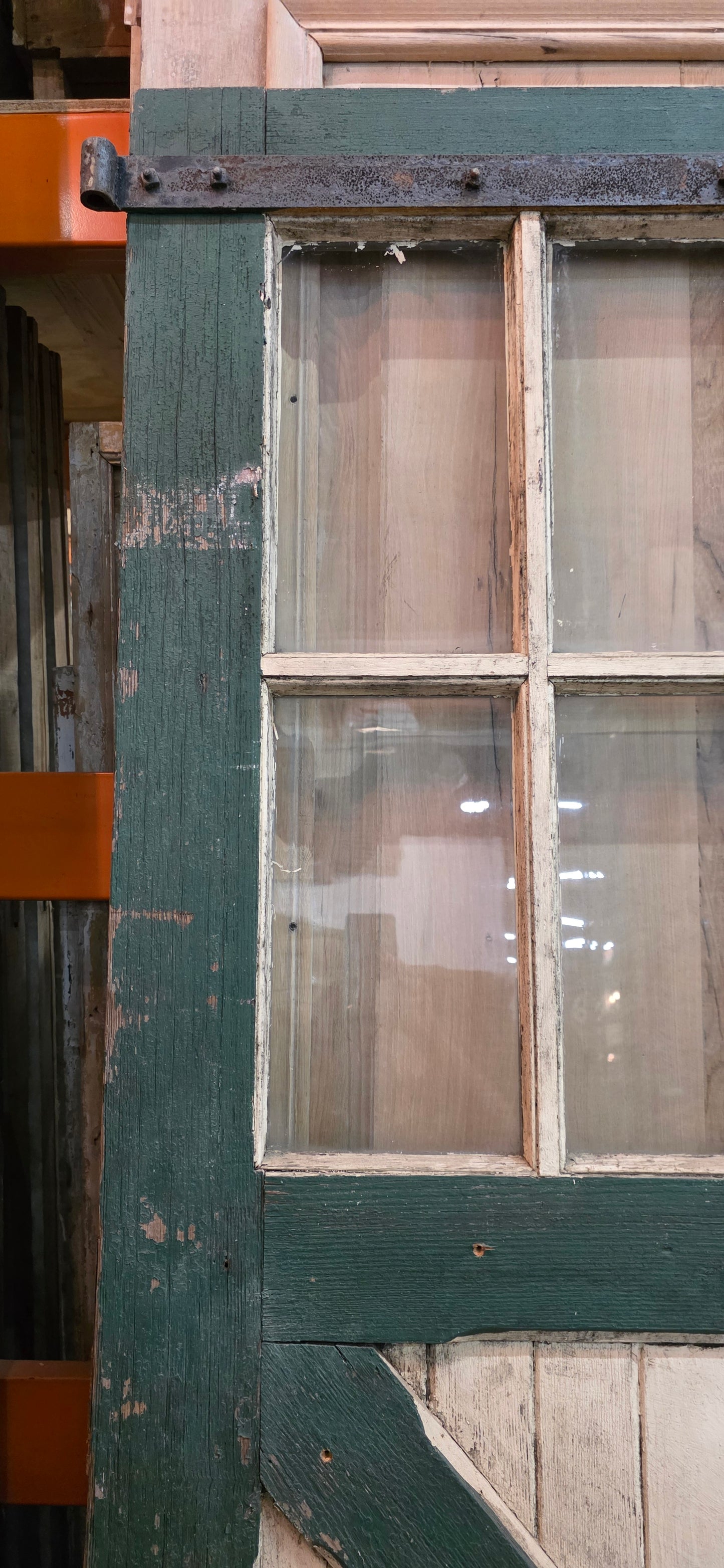 Single Stripped Barn/Carriage Door with "X" Bottom Panel