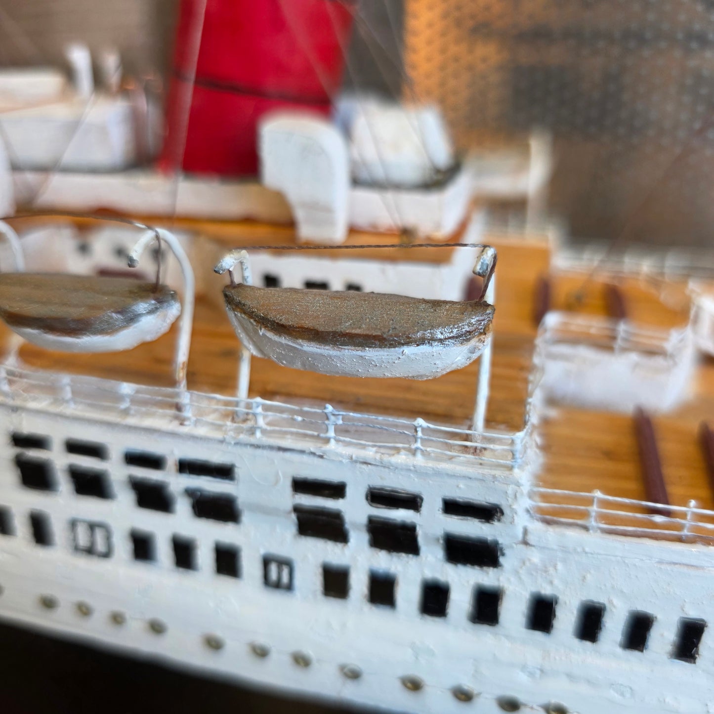 The RMS Queen Mary in Glass Case