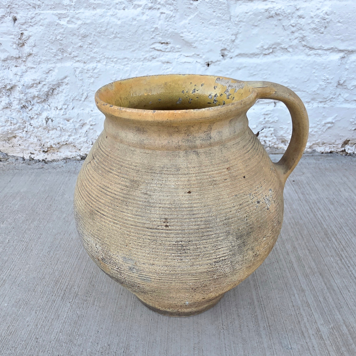 Vintage French Provincial Rustic Pottery Jug