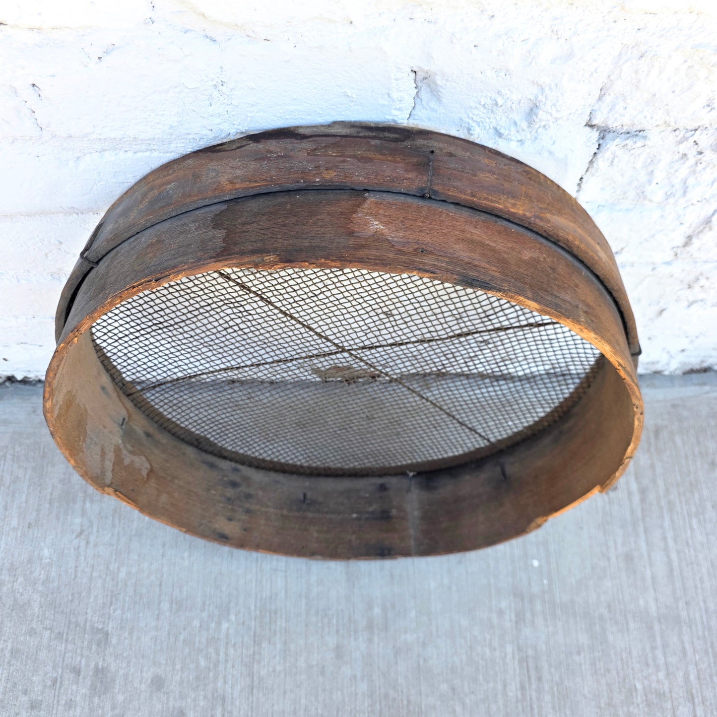 Antique Wooden Sieve (Decor)