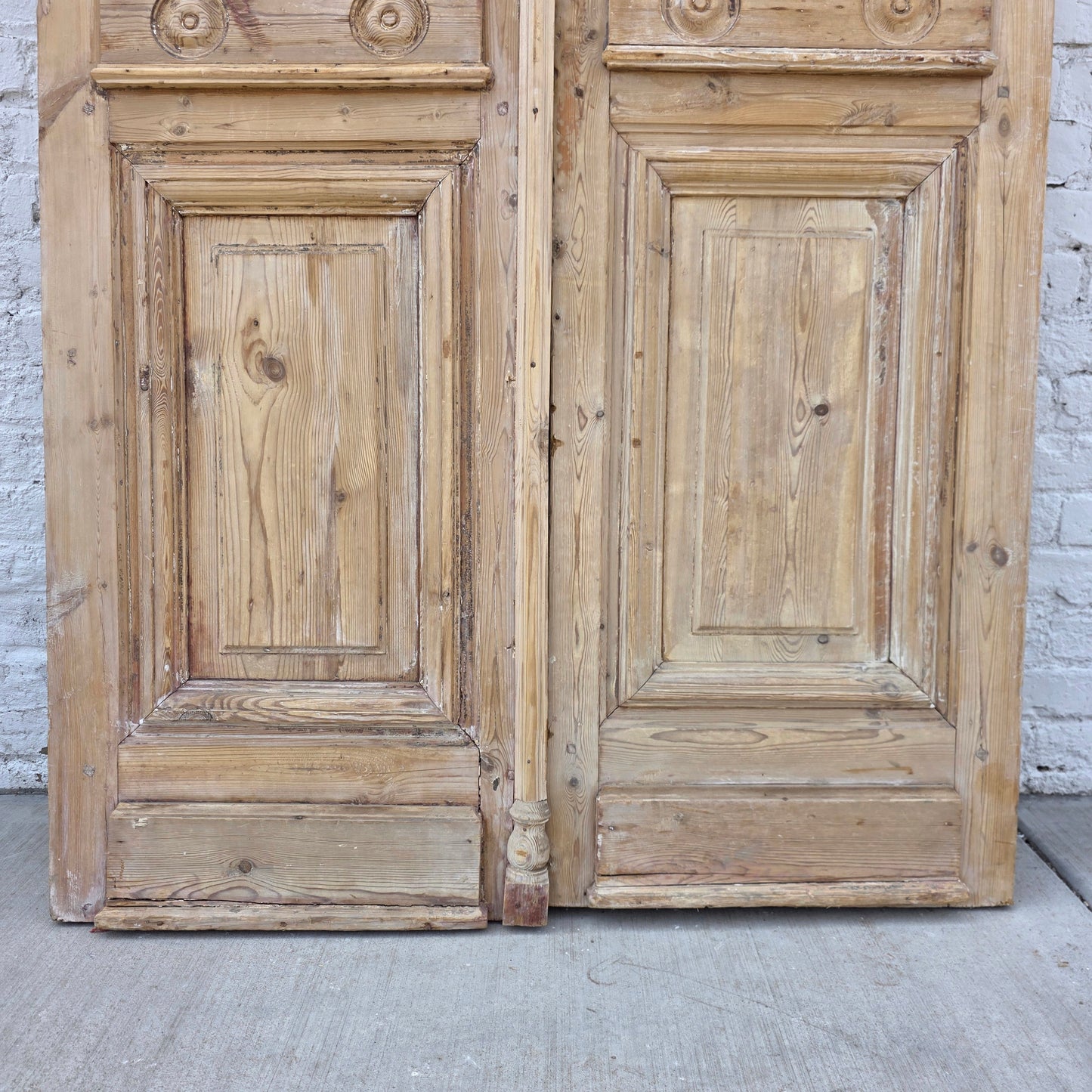 Pair of Washed Antique 2-Panel Doors