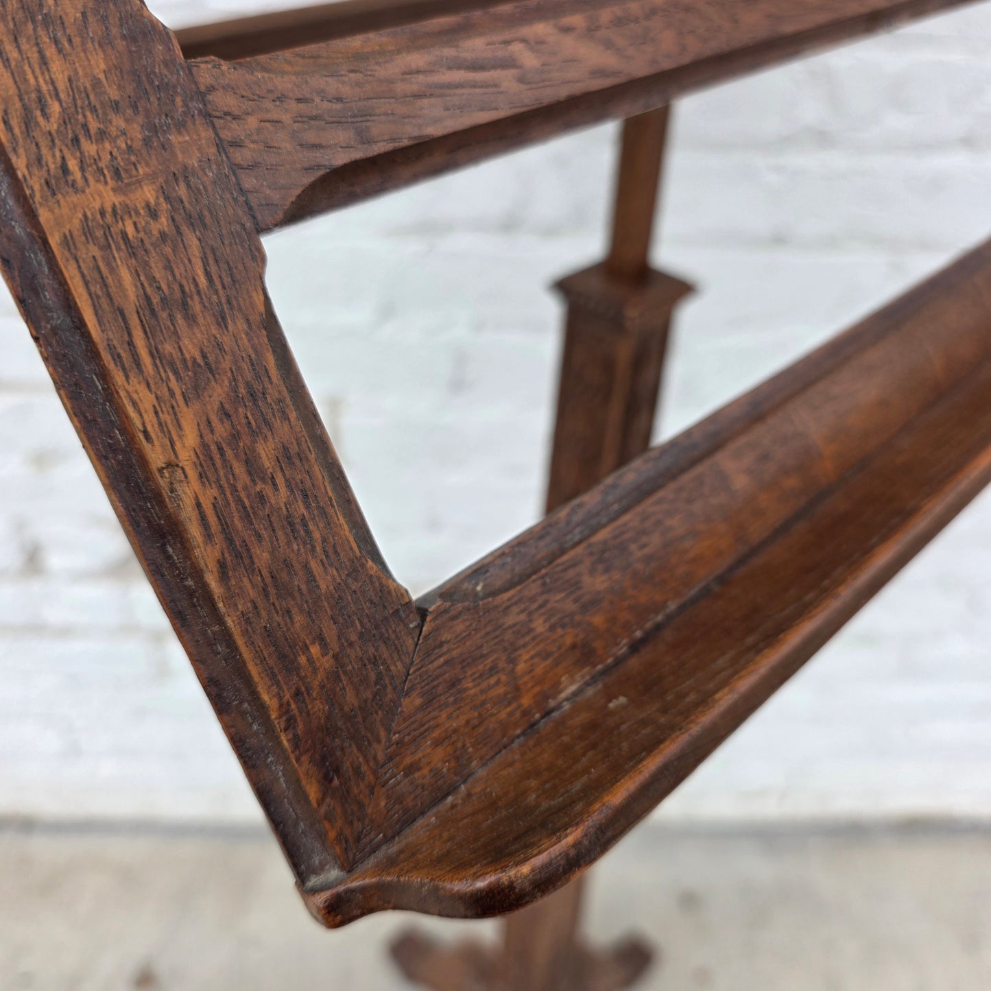Carved English Double-sided Bookstand / Lectern