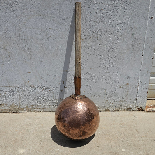 Large Copper Ladle with Wooden Handle