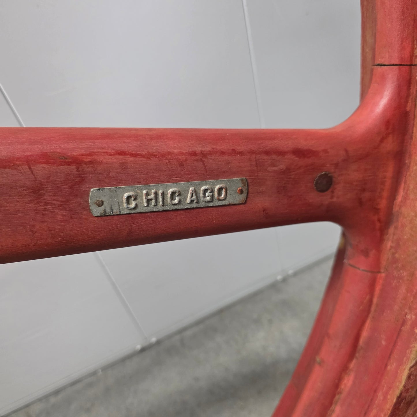 Vintage Red Industrial Foundry Mold