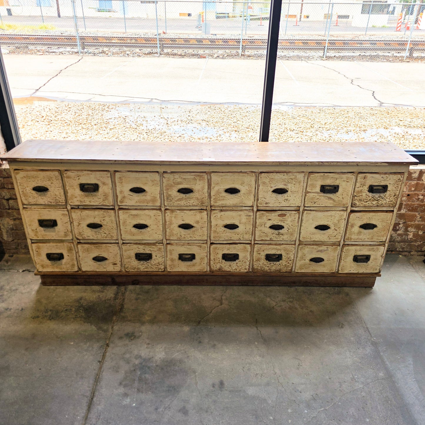 Antique General Store Painted Apothecary Cabinet