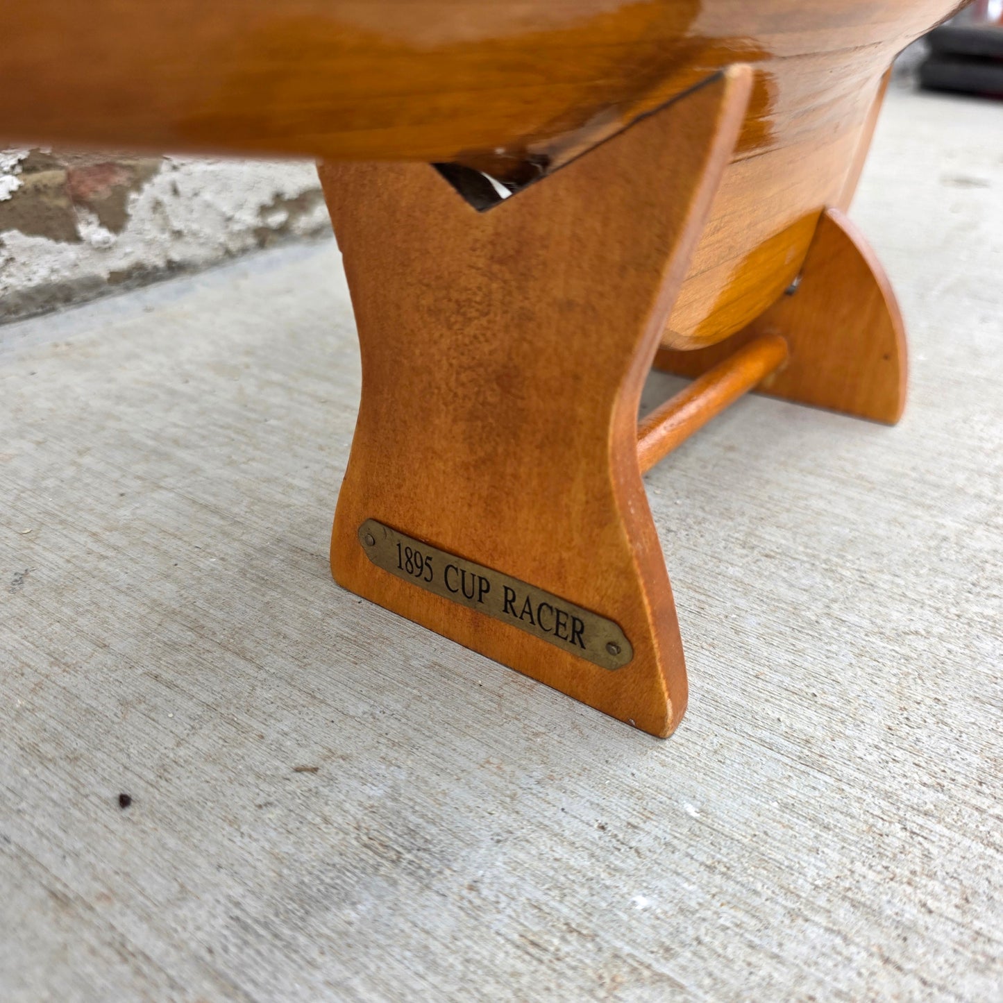 Vintage Pond Yacht Model  of 1895 "Defender Cup Racer"
