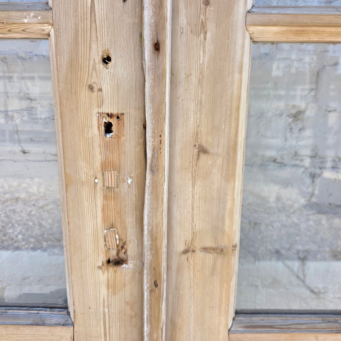Washed Pair Doors W/ 4 Lites