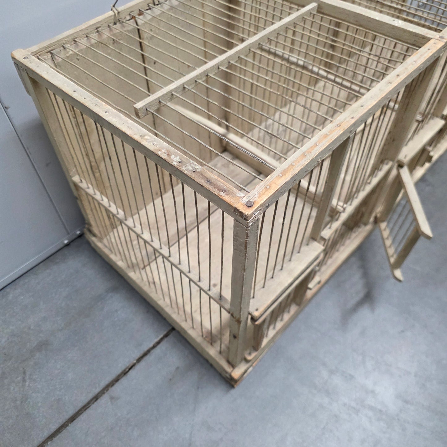 French Antique White Birdcage