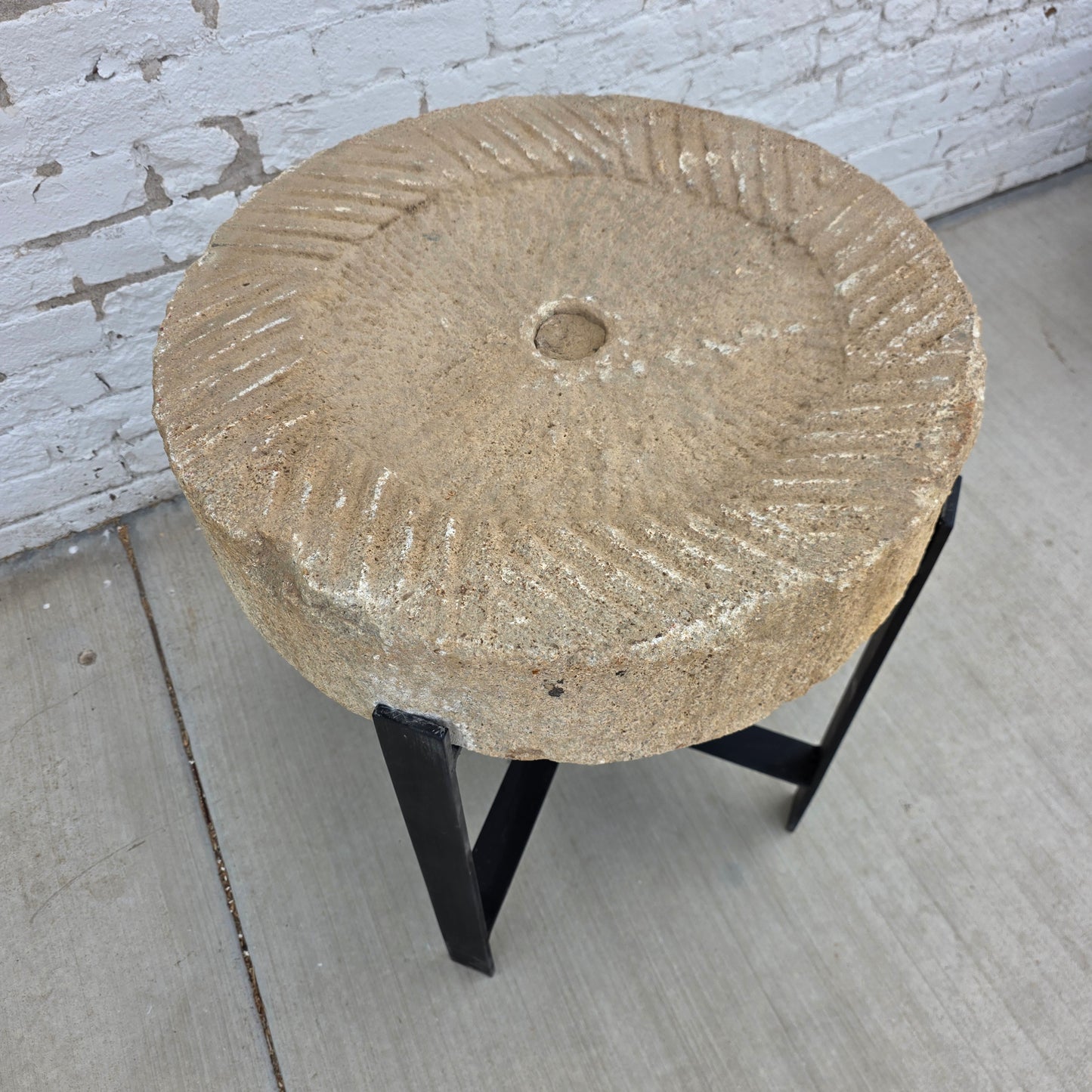 French Grindstone Side Table