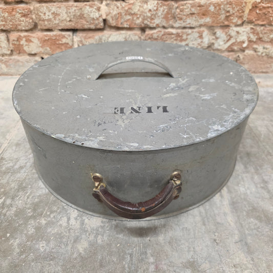 Round "Line" Tin Rope Container
