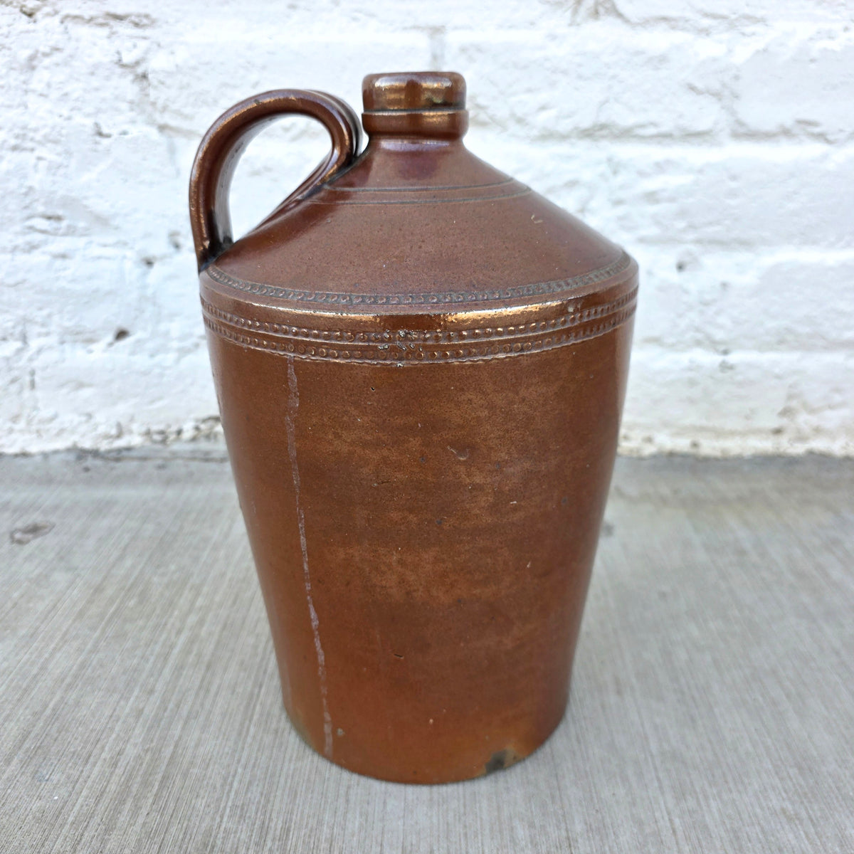 English Glazed Stoneware Jug