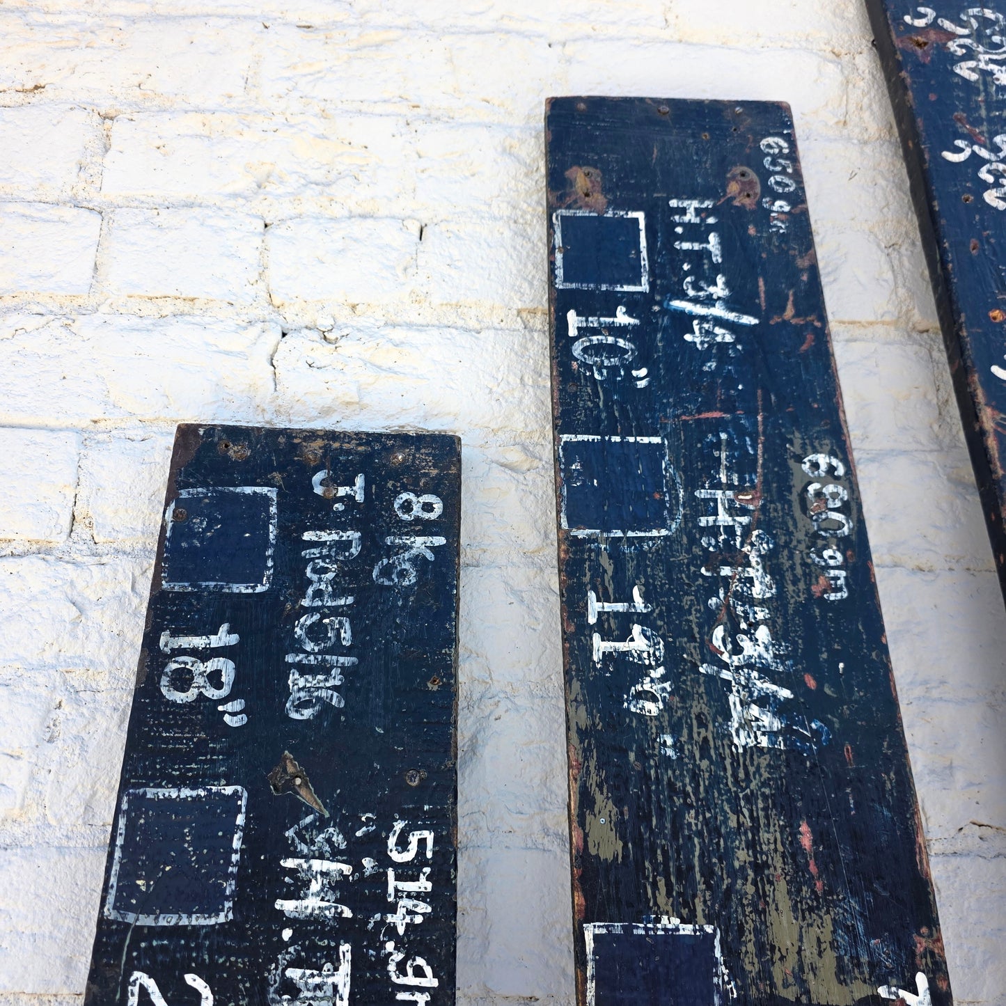 Blue Wood Painted Hardware Store Panel
