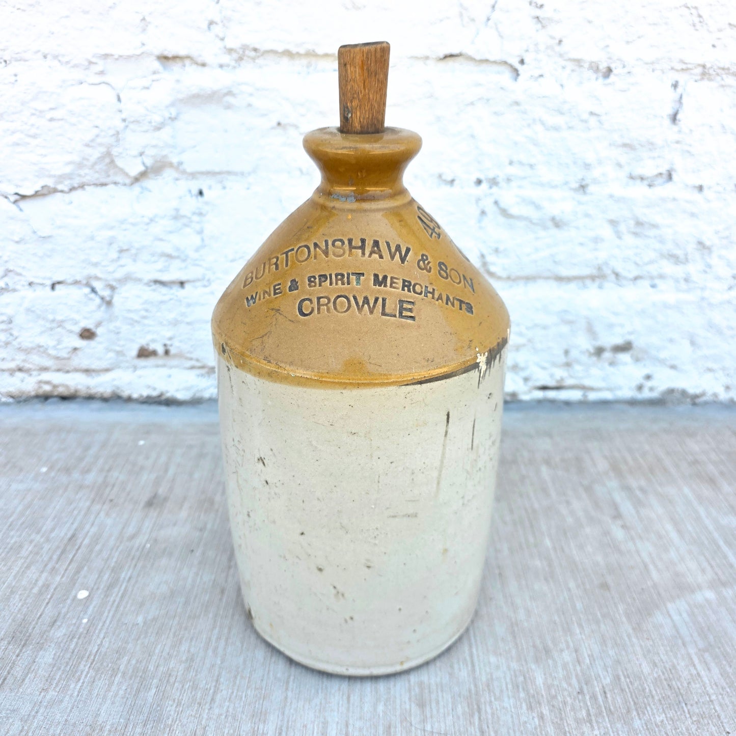 English Wine & Spirits Pottery Jug