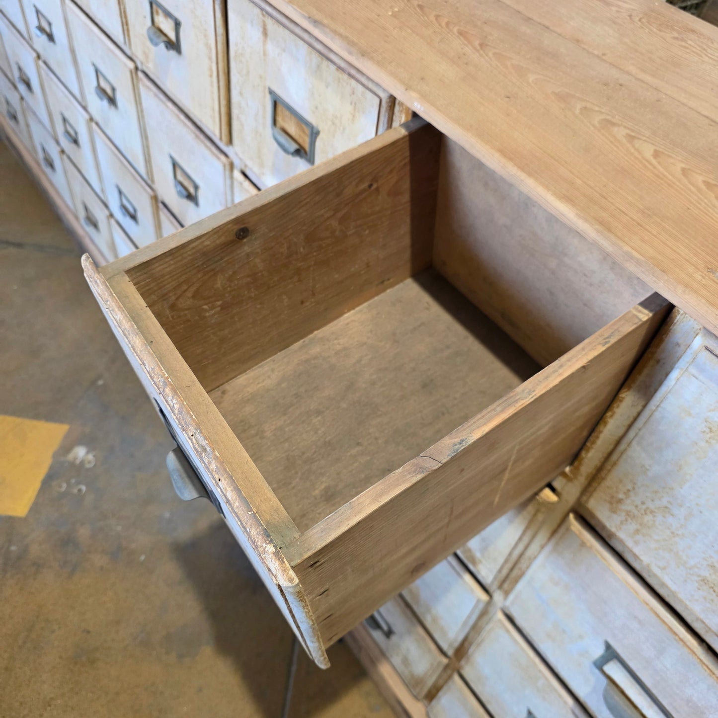 Wood File/Apothecary Cabinet w/48 Drawers