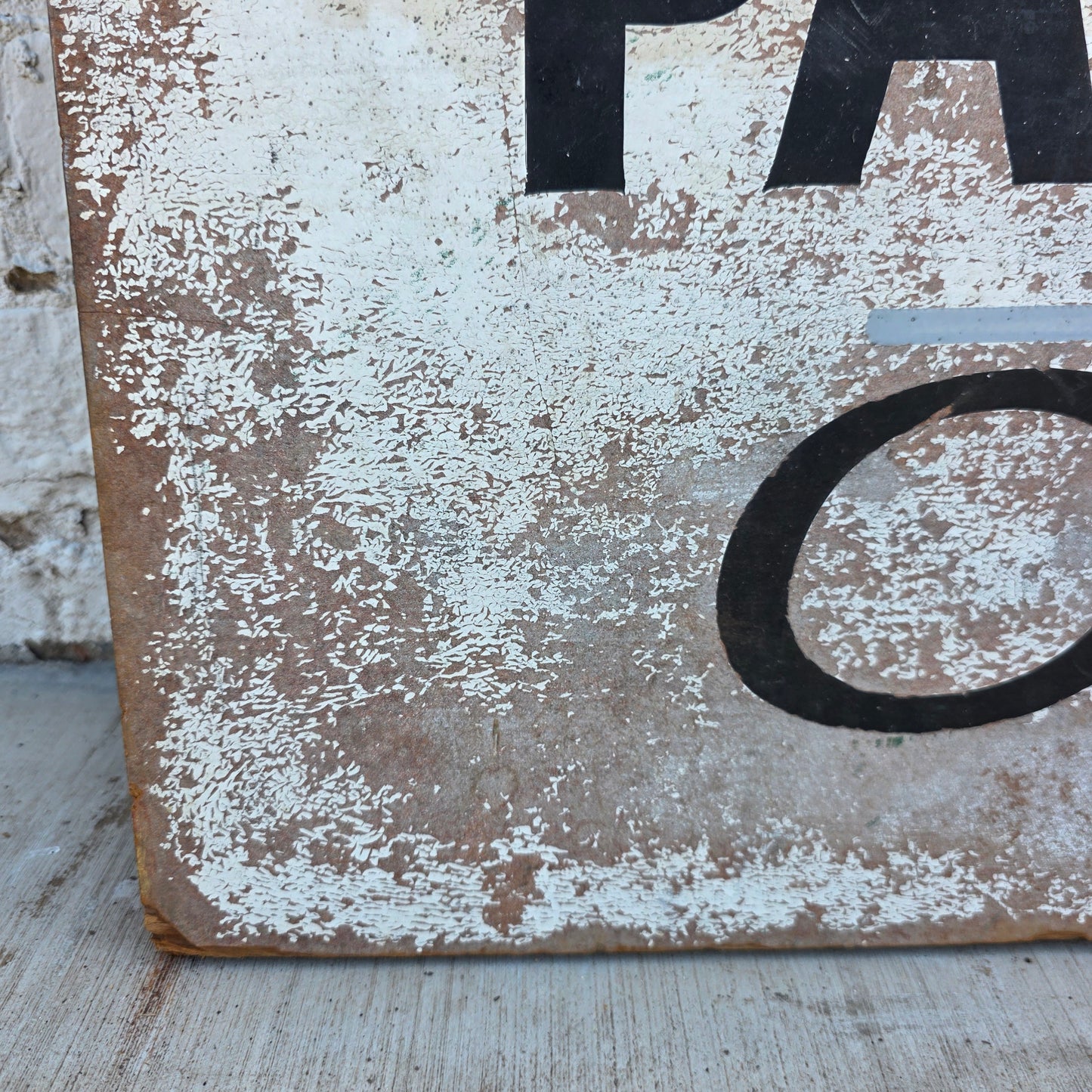 Painted Wooden Employee Parking Sign