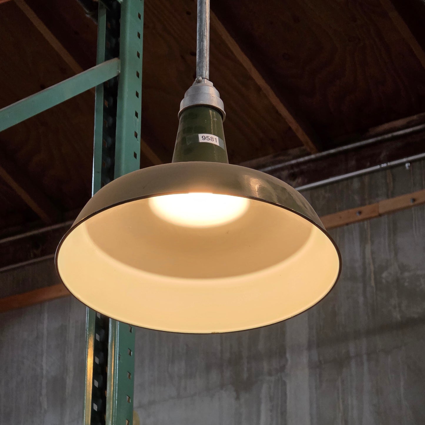 Industrial Green Ceramic Pendant