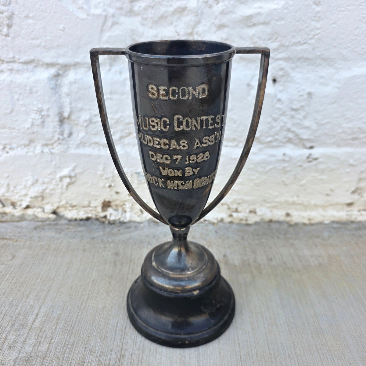 1928 Music Contest Second Place Trophy