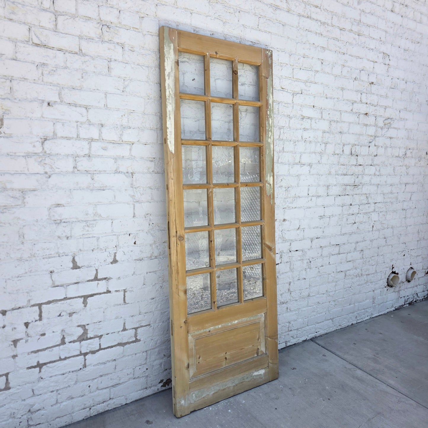 Single Antique French Door with 18 Lites