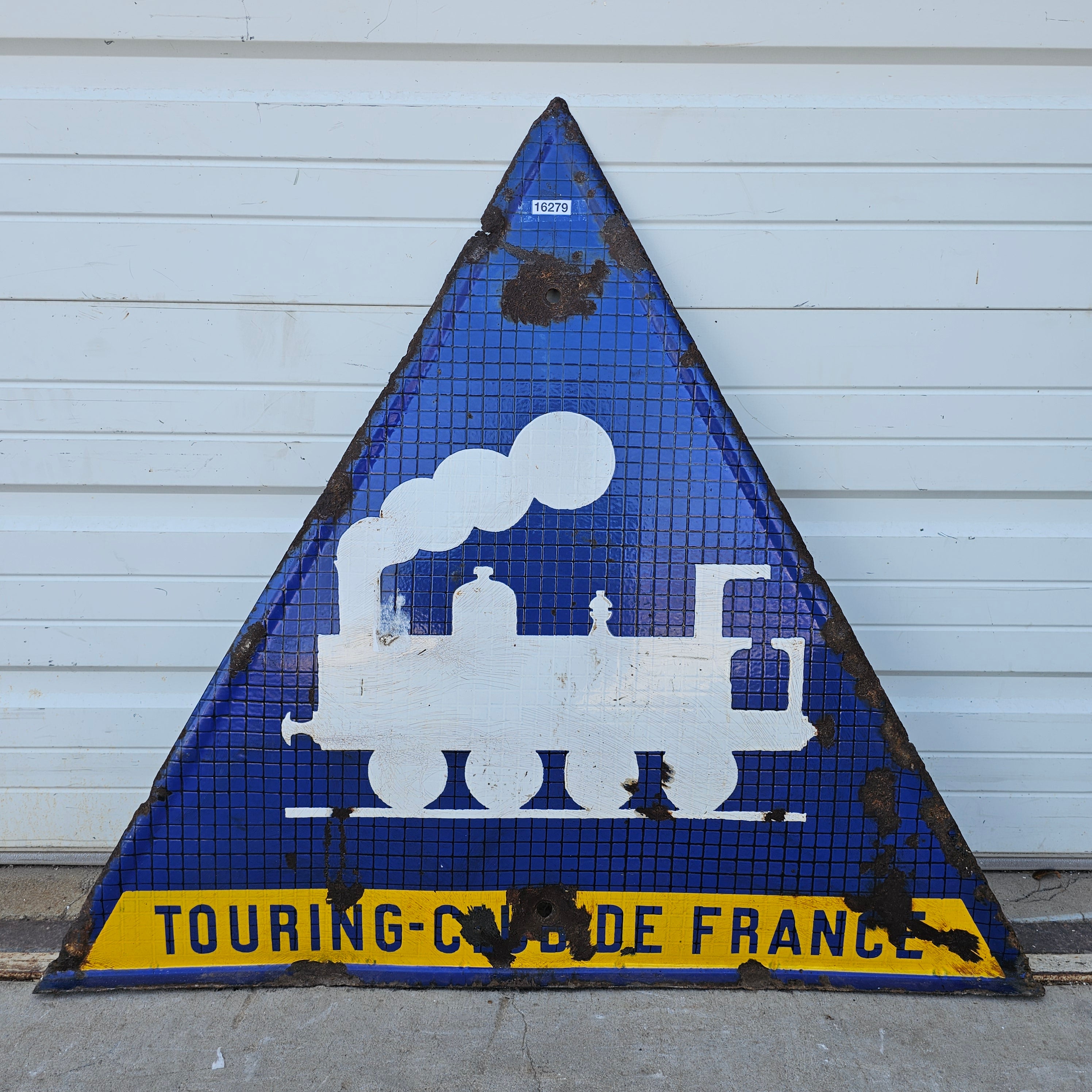 Triangular Train Sign – Antiquities Warehouse