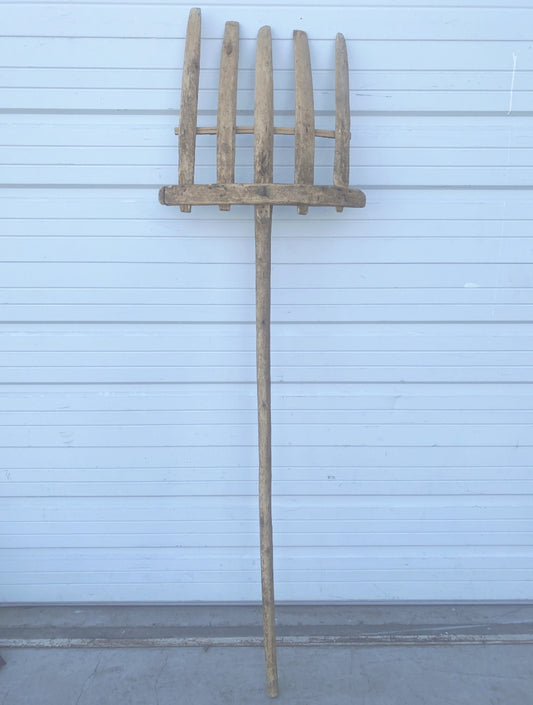 Decorative Large Wooden Hay Fork