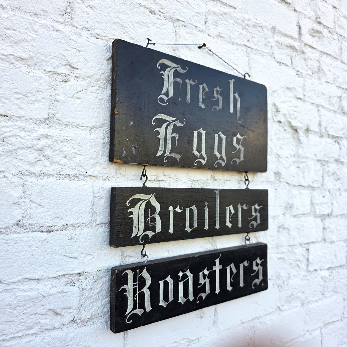 Painted Wooden Egg Farm Sign