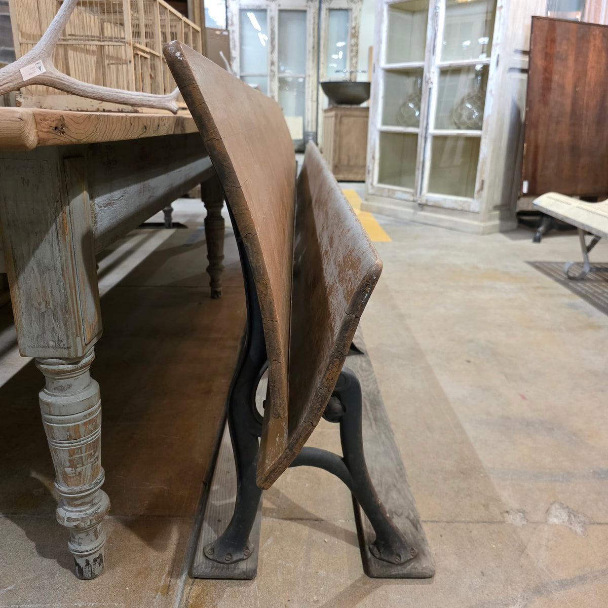 10 Ft Fold-up Bench with Cast Iron Legs