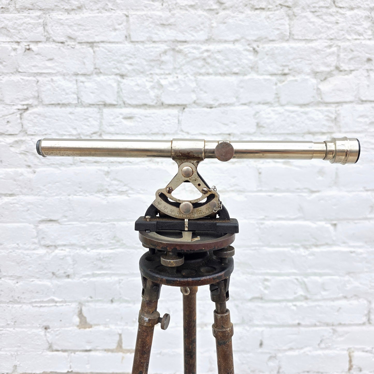 Vintage 1930's Starrett Surveyor's Transit with Box and Stand