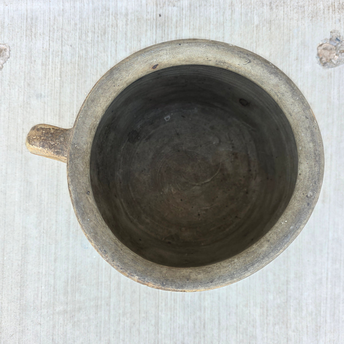 Antique French Stoneware Pot (L)