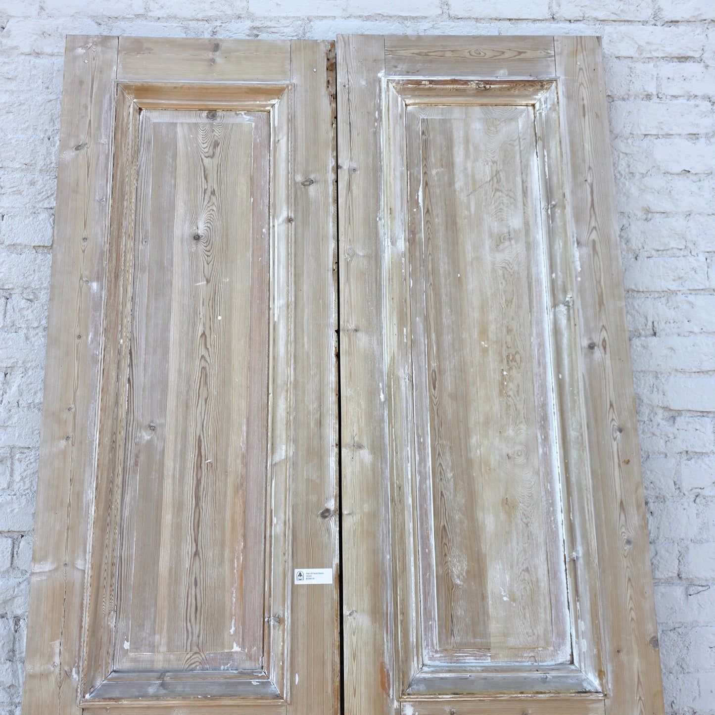 Pair of Washed Antique Wood Panel Doors