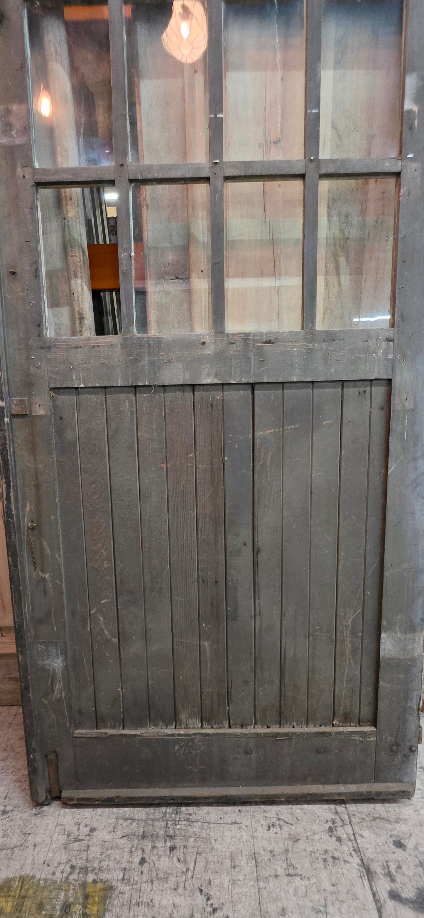 Single Stripped Barn/Carriage Door with "X" Bottom Panel